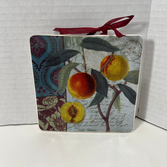 Manual Susanne Nicoll Vintage Orchard Pears Apple Grapes Peaches Plate Set‎ (4) - Picture 9 of 11